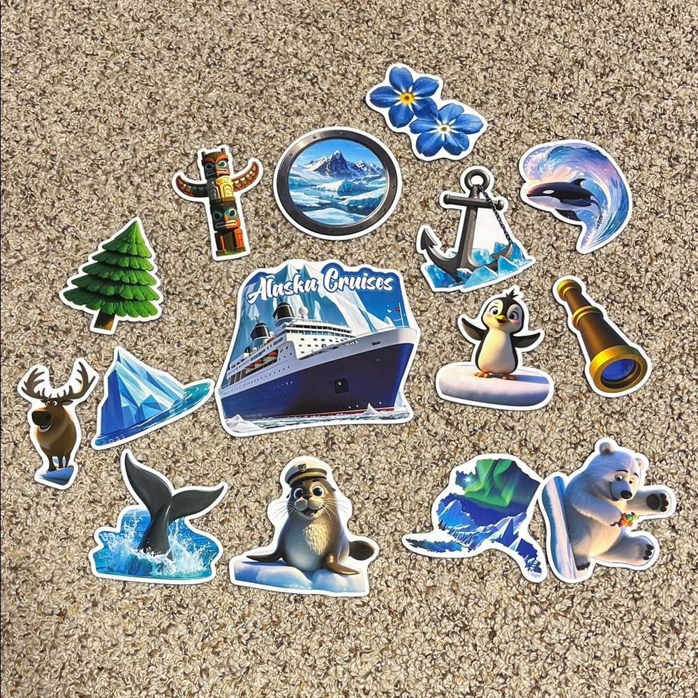 🍀6/$20 Alaskan cruise door magnets